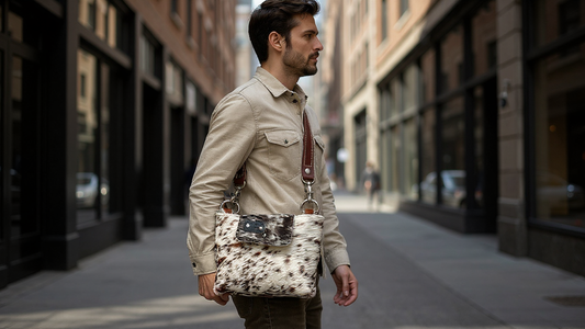 Natural Fur Leather Shoulder Bag